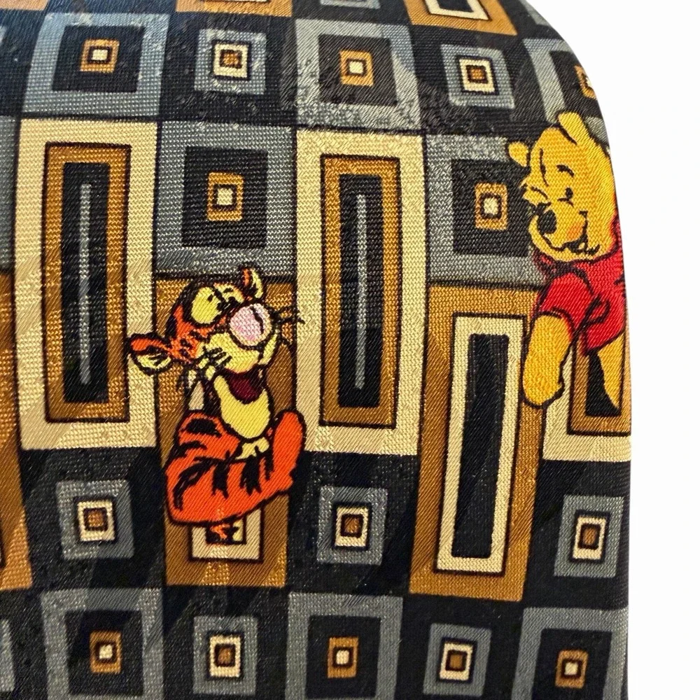 Vintage Disney‎ Pooh Tigger Tie Men's Novelty Geometric Classic Retro